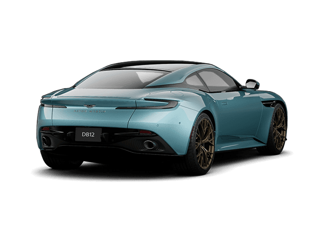 Aston Martin DB12 Blue - Back view Aston Martin DB12 Blue - Back view