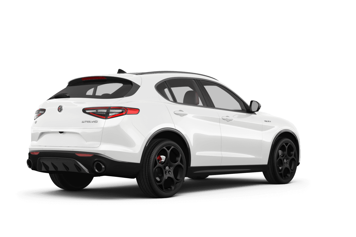 Alfa Romeo Stelvio Milano White - Back view Alfa Romeo Stelvio Milano White - Back view