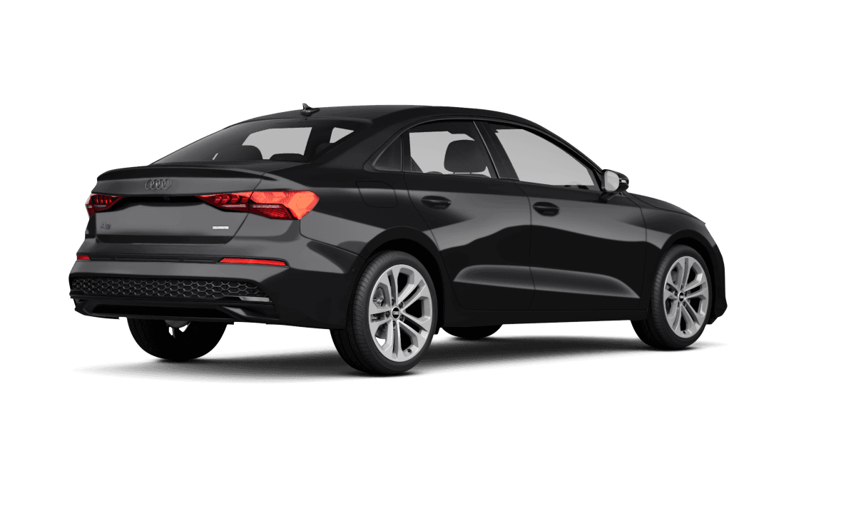 Audi A3 Mythos Black Metallic - Back view Audi A3 Mythos Black Metallic - Back view