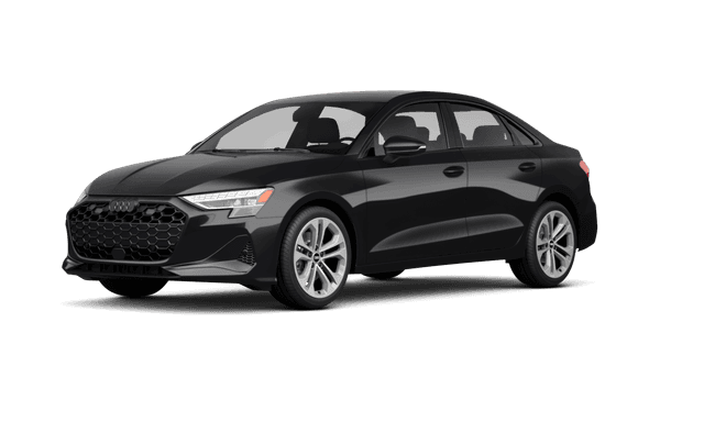 Audi A3 Mythos Black Metallic - Front view Audi A3 Mythos Black Metallic - Front view