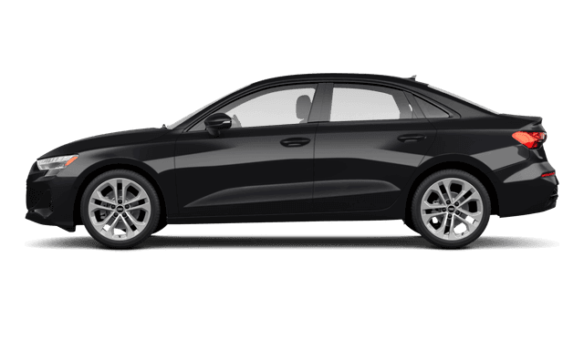 Audi A3 Mythos Black Metallic - Side view Audi A3 Mythos Black Metallic - Side view