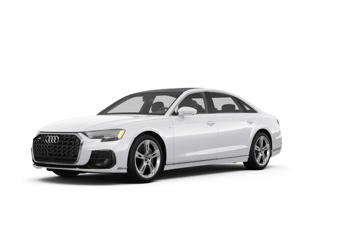 Audi A8 L Glacier White Metallic - Front view Audi A8 L Glacier White Metallic - Front view