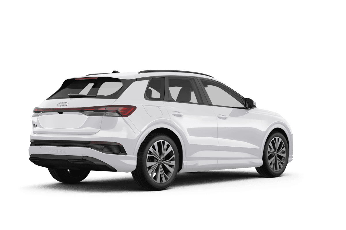 Audi Q4 e-tron Glacier White Metallic - Back view Audi Q4 e-tron Glacier White Metallic - Back view