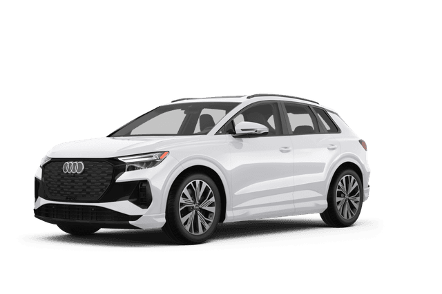 Audi Q4 e-tron Glacier White Metallic - Front view Audi Q4 e-tron Glacier White Metallic - Front view