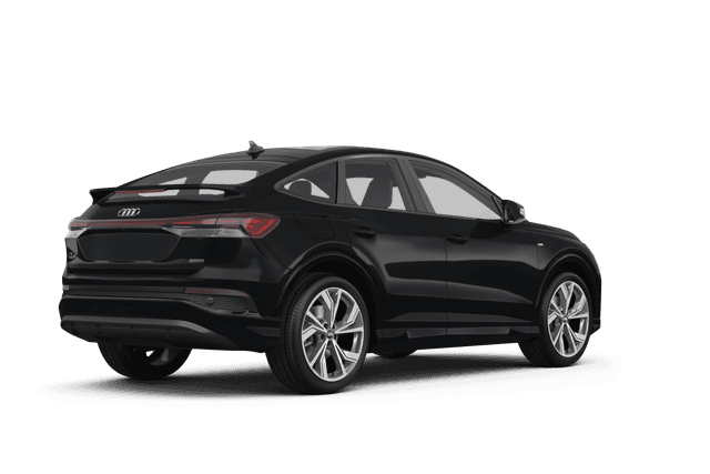 Audi Q4 e-tron Sportback Mythos Black Metallic - Back view Audi Q4 e-tron Sportback Mythos Black Metallic - Back view