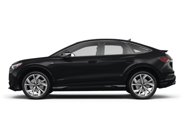 Audi Q4 e-tron Sportback Mythos Black Metallic - Side view Audi Q4 e-tron Sportback Mythos Black Metallic - Side view