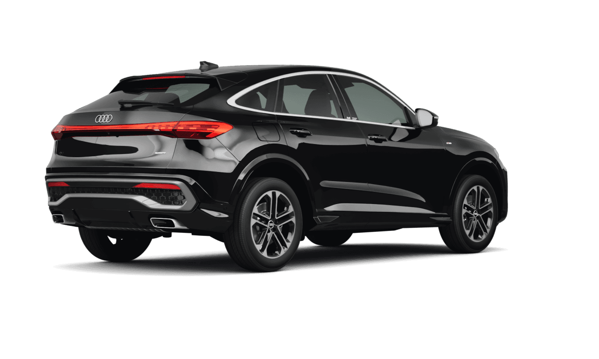 Audi Q5 Sportback Mythos Black Metallic - Back view Audi Q5 Sportback Mythos Black Metallic - Back view