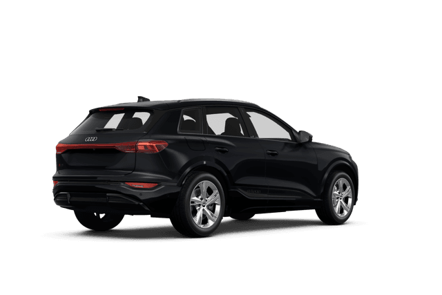 Audi Q6 e-tron Mythos Black Metallic - Back view Audi Q6 e-tron Mythos Black Metallic - Back view