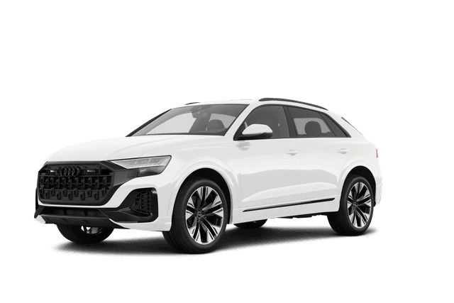 Audi Q8 Carrara White - Front view Audi Q8 Carrara White - Front view