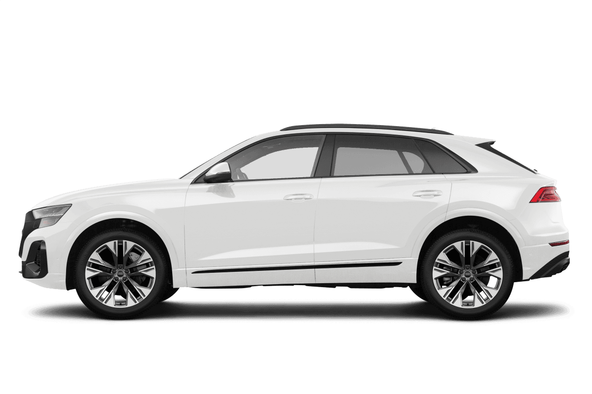 Audi Q8 Carrara White - Side view Audi Q8 Carrara White - Side view