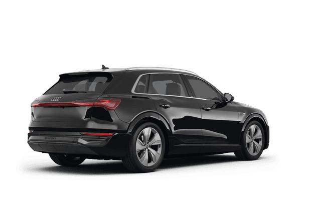 Audi Q8 e-tron Mythos Black Metallic - Back view Audi Q8 e-tron Mythos Black Metallic - Back view