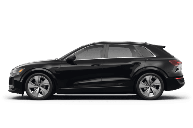Audi Q8 e-tron Mythos Black Metallic - Side view Audi Q8 e-tron Mythos Black Metallic - Side view