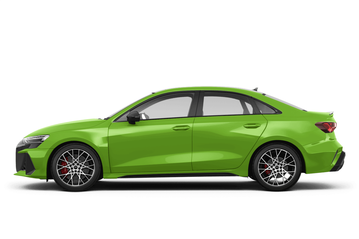 Audi RS 3 Kyalami Green - Side view Audi RS 3 Kyalami Green - Side view