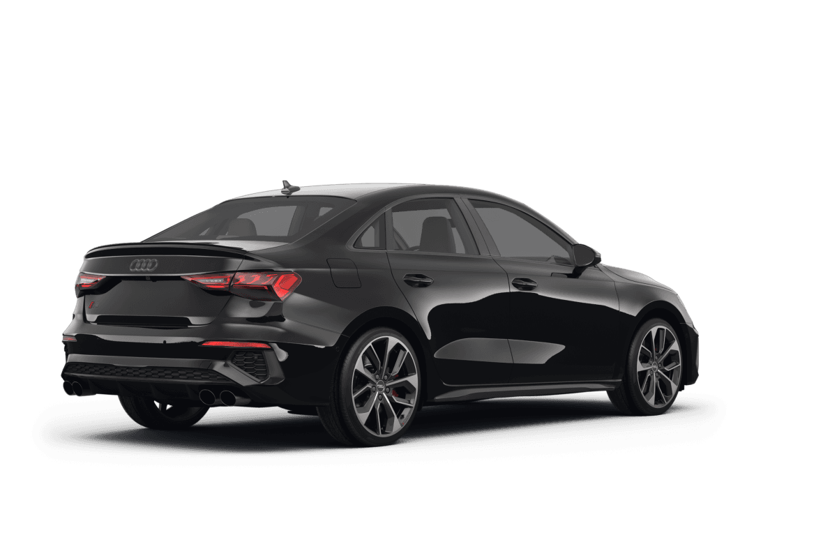 Audi S3 Mythos Black Metallic - Back view Audi S3 Mythos Black Metallic - Back view