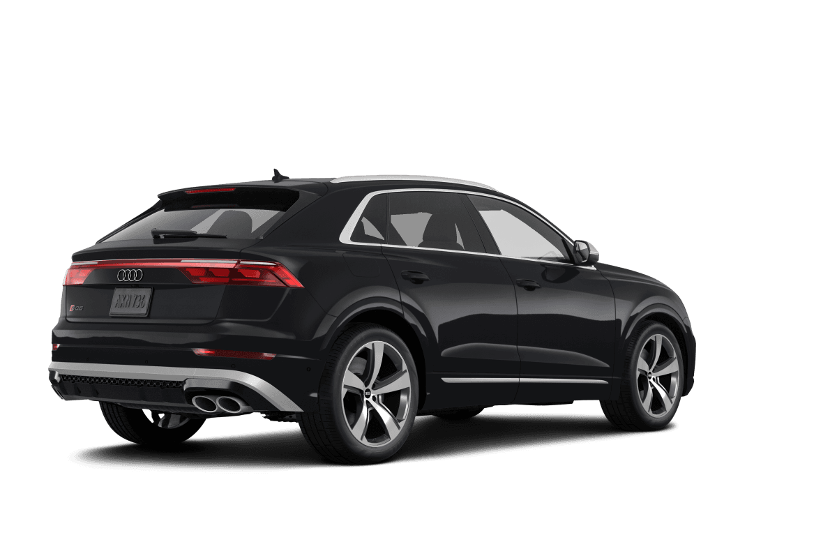 Audi SQ8 Mythos Black Metallic - Back view Audi SQ8 Mythos Black Metallic - Back view