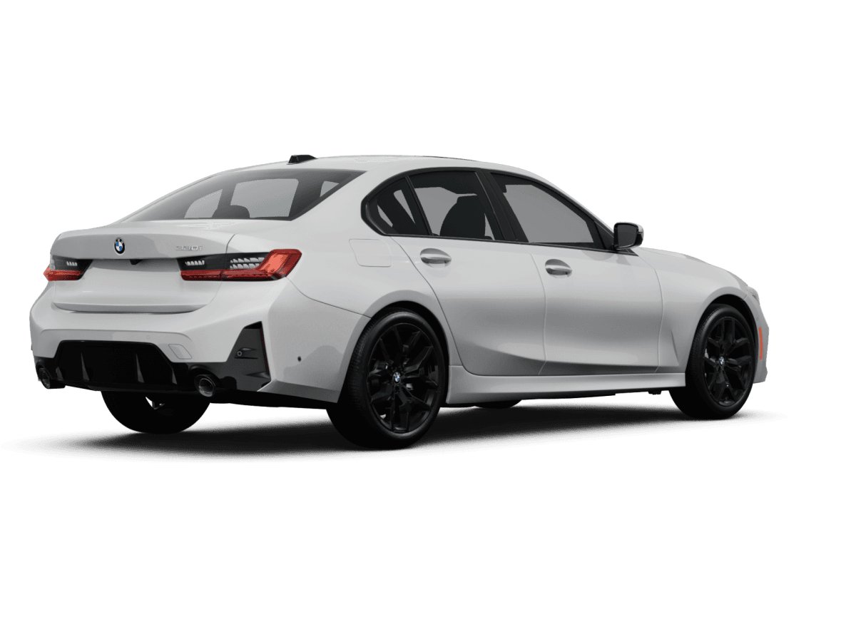 BMW 3 Series Alpine White - Back view BMW 3 Series Alpine White - Back view