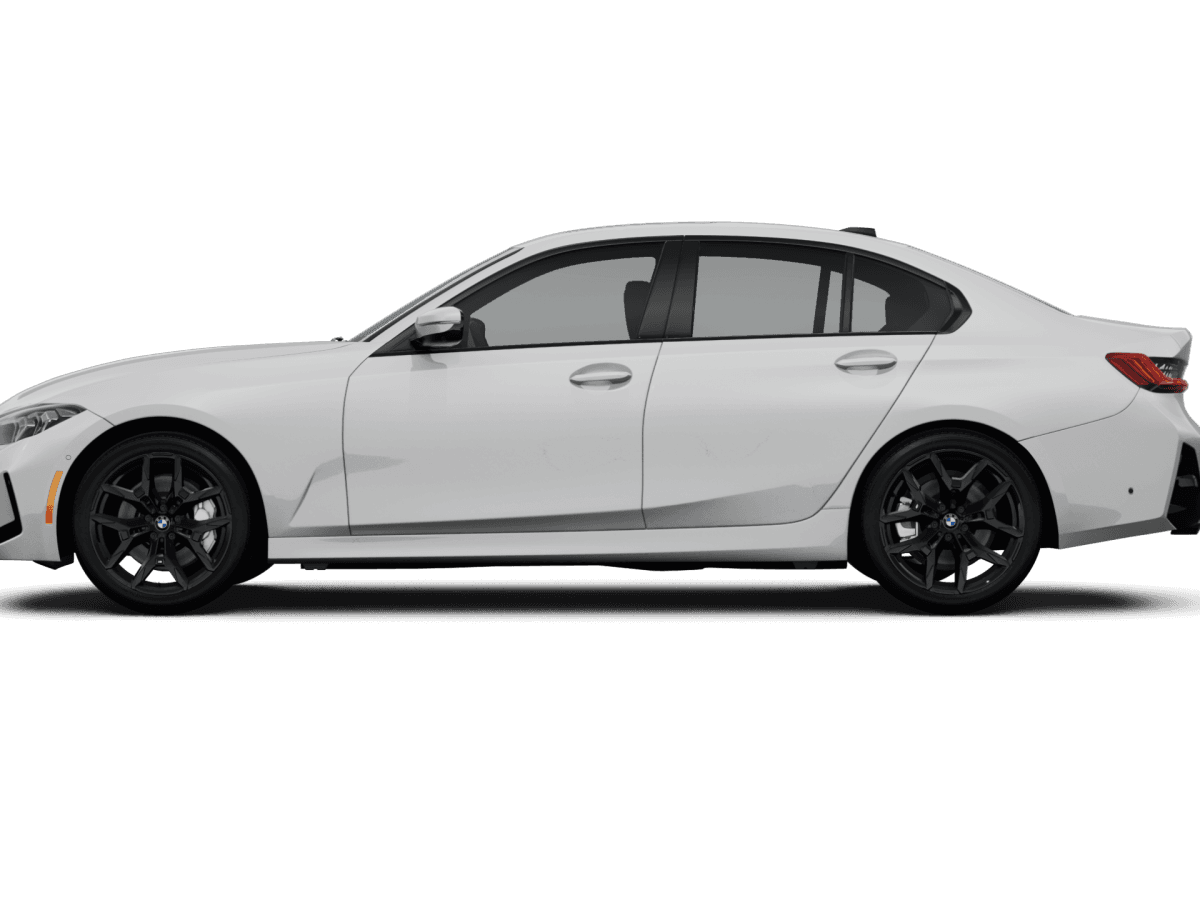 BMW 3 Series Alpine White - Side view BMW 3 Series Alpine White - Side view