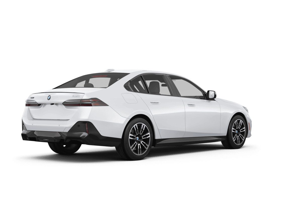 BMW 5 Series Alpine White - Back view BMW 5 Series Alpine White - Back view