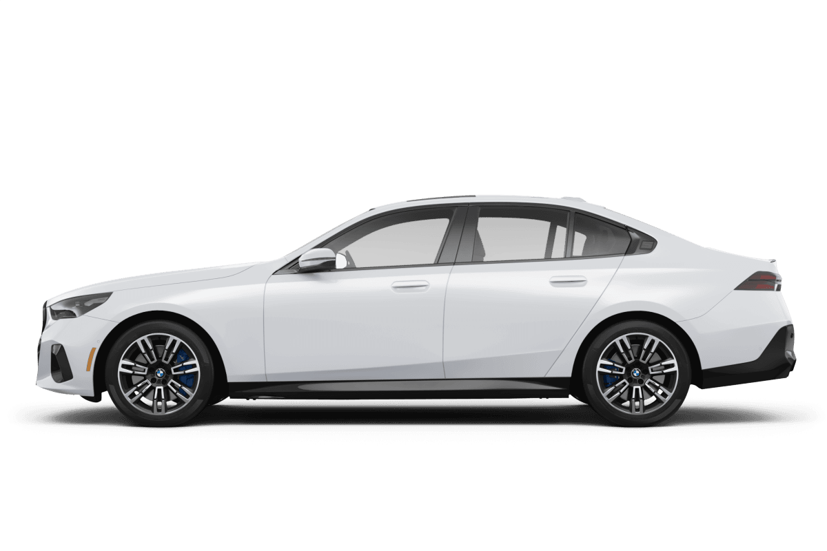 BMW 5 Series Alpine White - Side view BMW 5 Series Alpine White - Side view