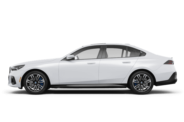 BMW 5 Series Alpine White - Side view BMW 5 Series Alpine White - Side view