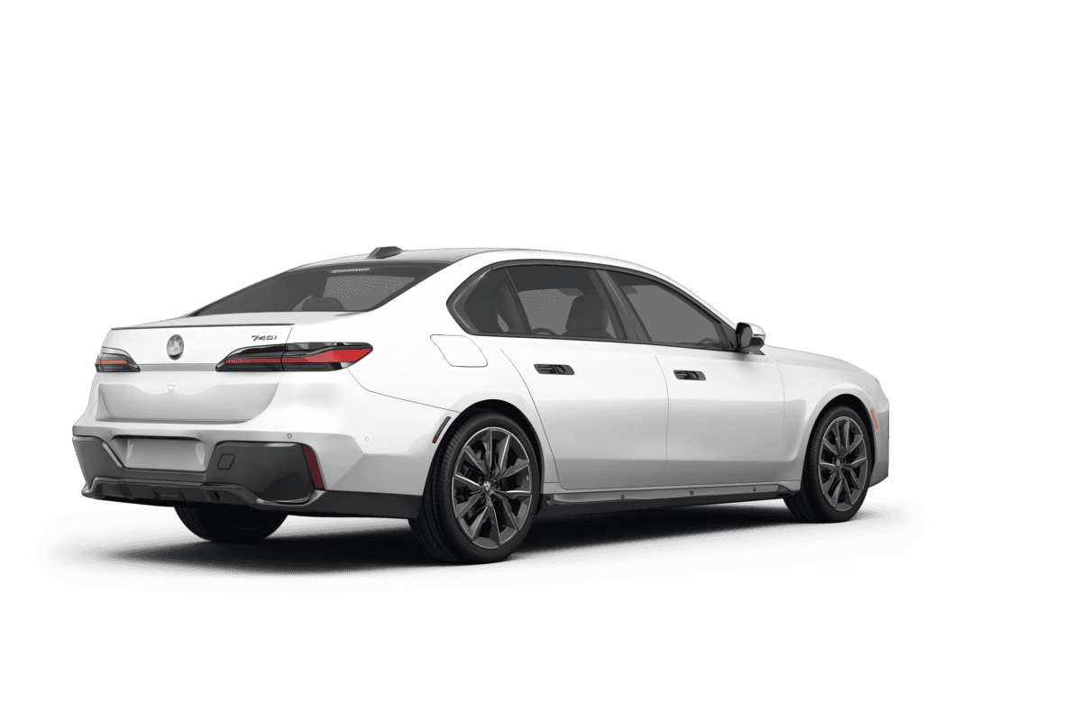 BMW 7 Series Alpine White - Back view BMW 7 Series Alpine White - Back view