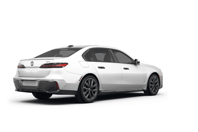 BMW 7 Series Alpine White - Back view BMW 7 Series Alpine White - Back view