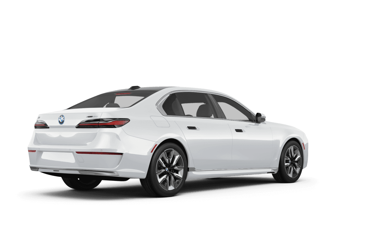 BMW i7 Alpine White - Back view BMW i7 Alpine White - Back view