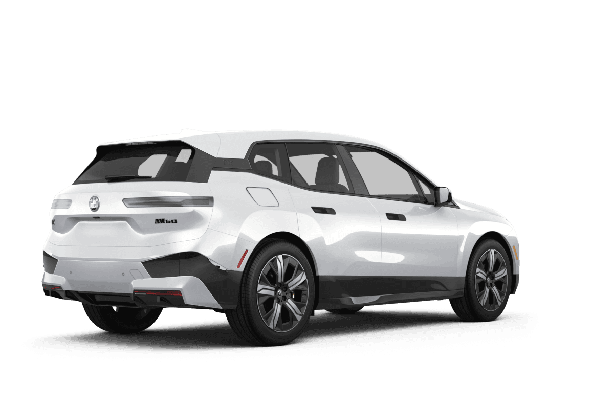 BMW iX Alpine White - Back view BMW iX Alpine White - Back view