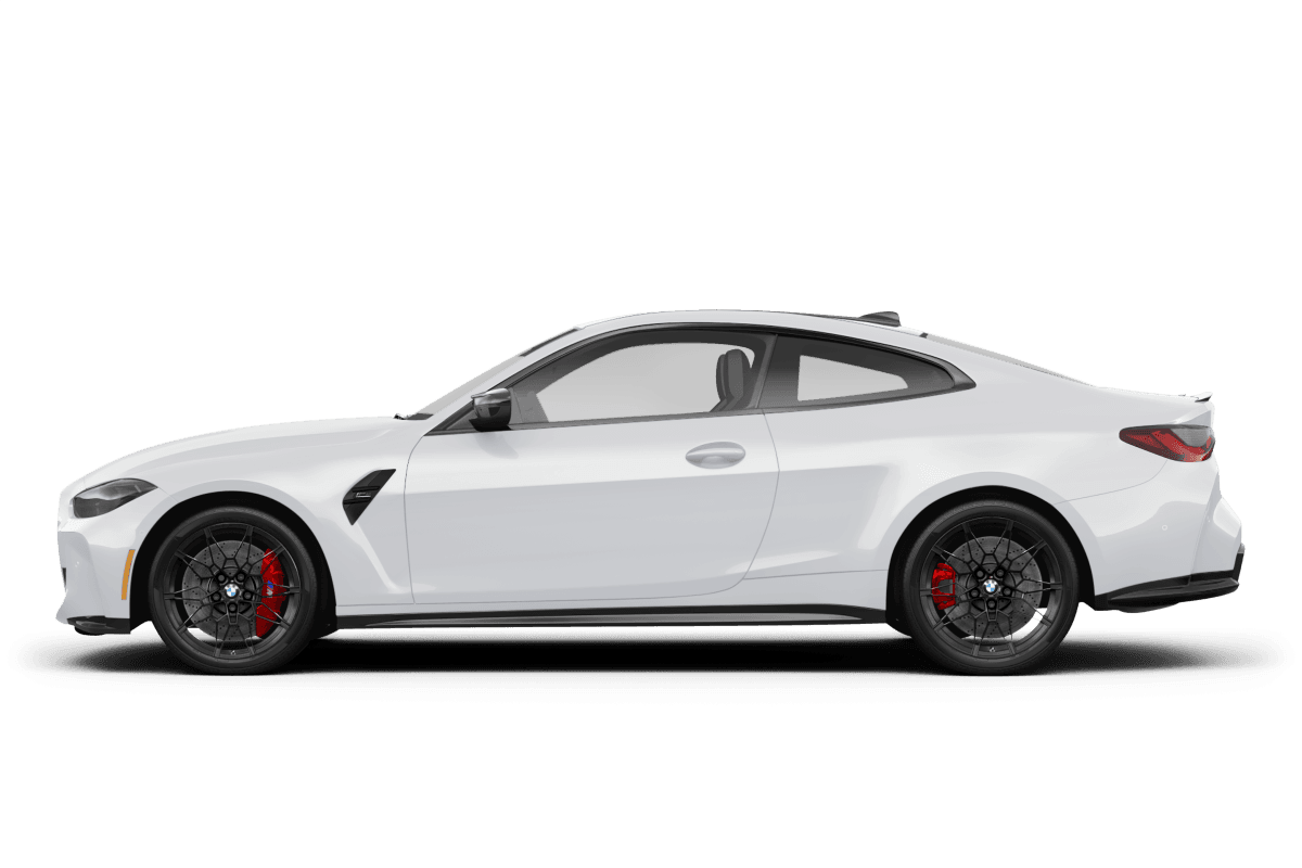 BMW M4 Alpine White - Side view BMW M4 Alpine White - Side view