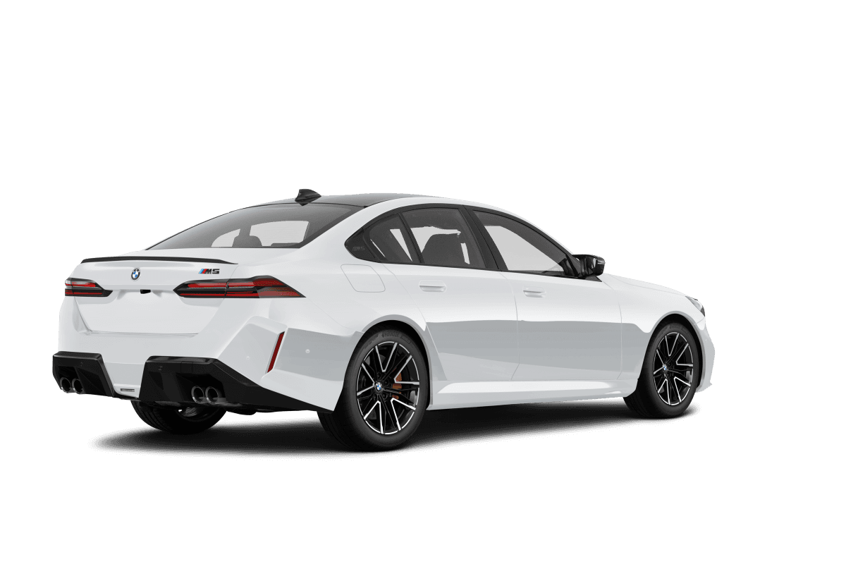 BMW M5 Alpine White - Back view BMW M5 Alpine White - Back view