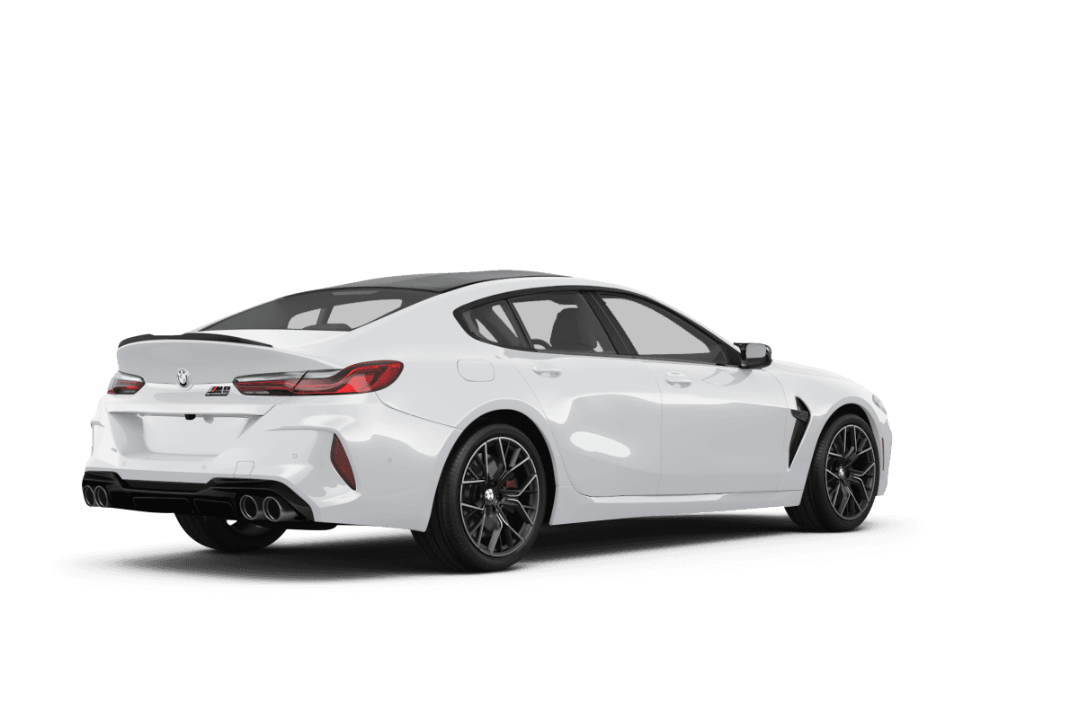 BMW M8 Alpine White - Back view BMW M8 Alpine White - Back view