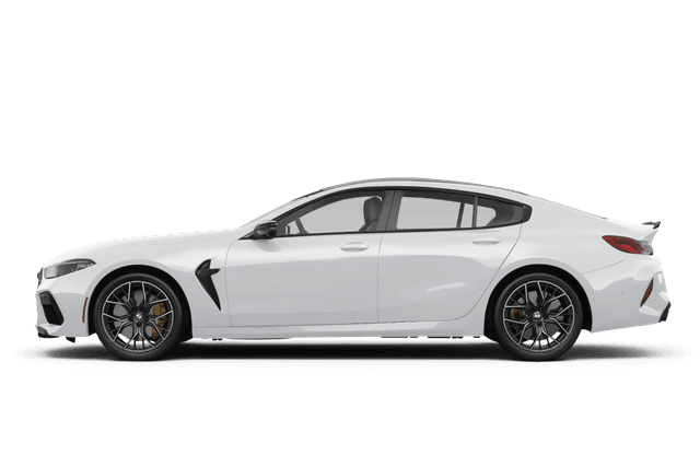 BMW M8 Alpine White - Side view BMW M8 Alpine White - Side view