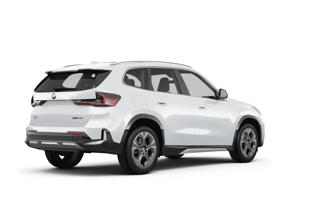 BMW X1 Alpine White - Back view BMW X1 Alpine White - Back view