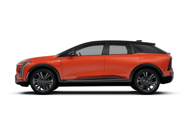 Cadillac OPTIQ Monarch Orange - Side view Cadillac OPTIQ Monarch Orange - Side view