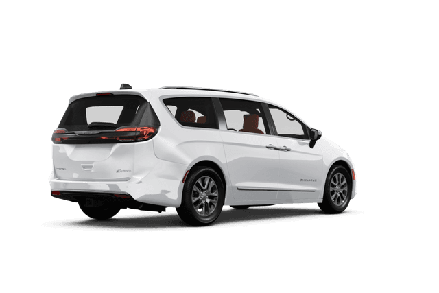 Chrysler Pacifica Plug-In Hybrid Bright White Clear Coat - Back view Chrysler Pacifica Plug-In Hybrid Bright White Clear Coat - Back view