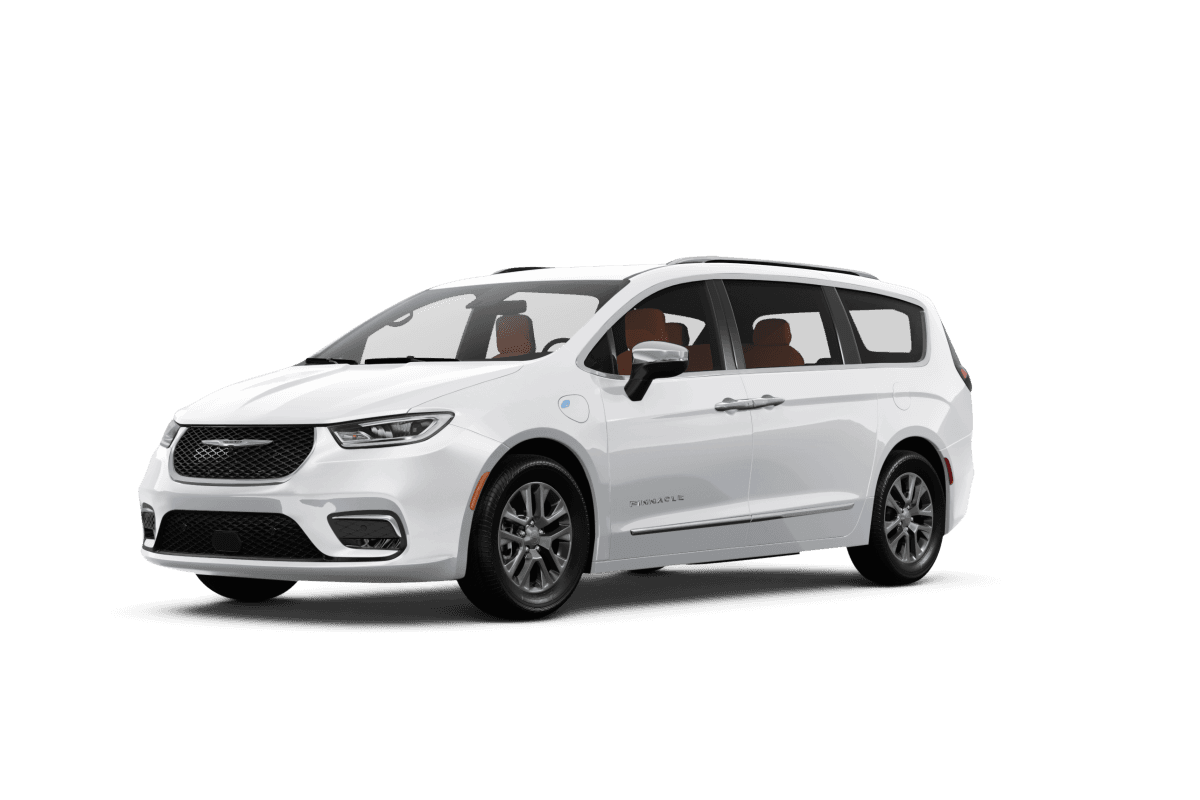 Chrysler Pacifica Plug-In Hybrid Bright White Clear Coat - Front view Chrysler Pacifica Plug-In Hybrid Bright White Clear Coat - Front view