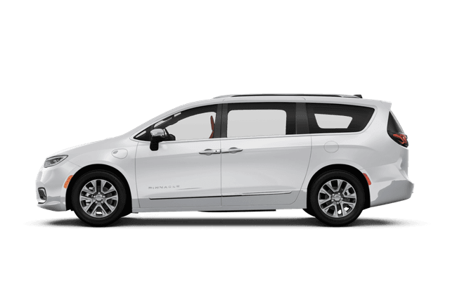 Chrysler Pacifica Plug-In Hybrid Bright White Clear Coat - Side view Chrysler Pacifica Plug-In Hybrid Bright White Clear Coat - Side view