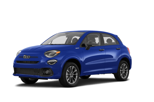 FIAT 500X Blue Venezia Metallic - Front view FIAT 500X Blue Venezia Metallic - Front view