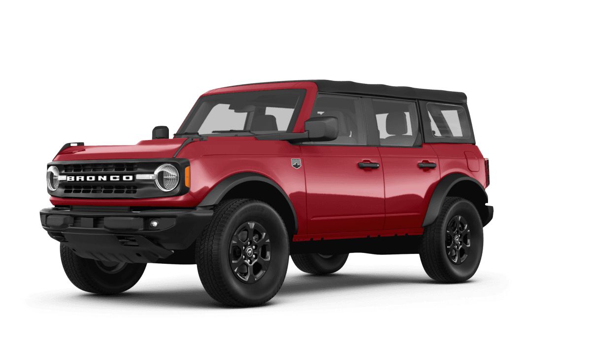 Ford Bronco Ruby Red Metallic Tinted Clearcoat - Front view Ford Bronco Ruby Red Metallic Tinted Clearcoat - Front view