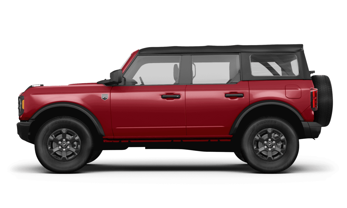 Ford Bronco Ruby Red Metallic Tinted Clearcoat - Side view Ford Bronco Ruby Red Metallic Tinted Clearcoat - Side view