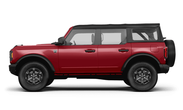 Ford Bronco Ruby Red Metallic Tinted Clearcoat - Side view Ford Bronco Ruby Red Metallic Tinted Clearcoat - Side view