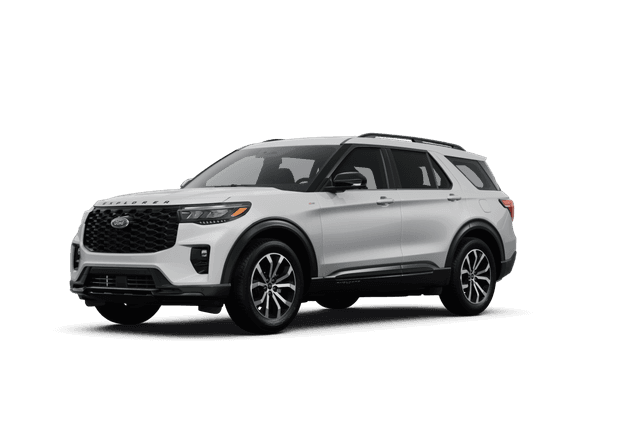 Ford Explorer Star White Metallic Tri-Coat - Front view Ford Explorer Star White Metallic Tri-Coat - Front view