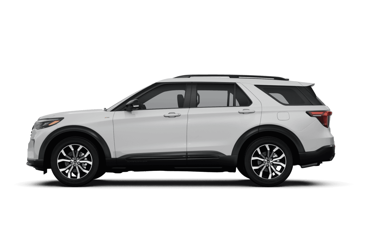 Ford Explorer Star White Metallic Tri-Coat - Side view Ford Explorer Star White Metallic Tri-Coat - Side view
