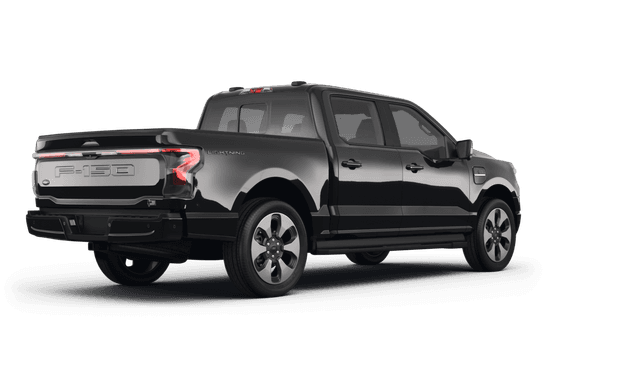 Ford F-150 Lightning Agate Black Metallic - Back view Ford F-150 Lightning Agate Black Metallic - Back view