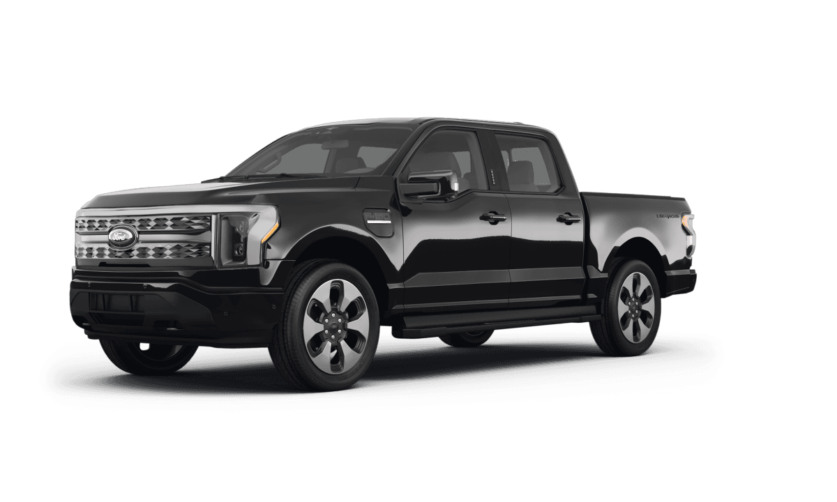 Ford F-150 Lightning Agate Black Metallic - Front view Ford F-150 Lightning Agate Black Metallic - Front view