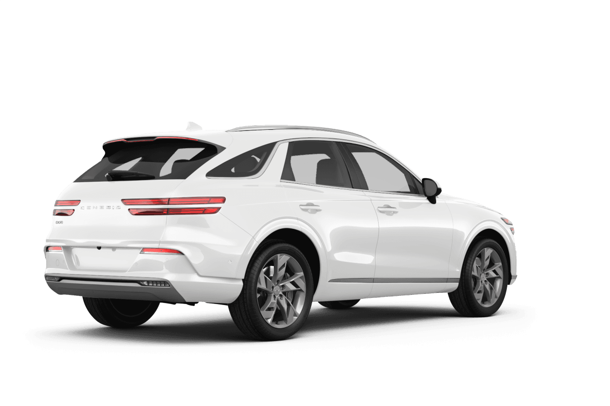 Genesis Electrified GV70 Alta White - Back view Genesis Electrified GV70 Alta White - Back view