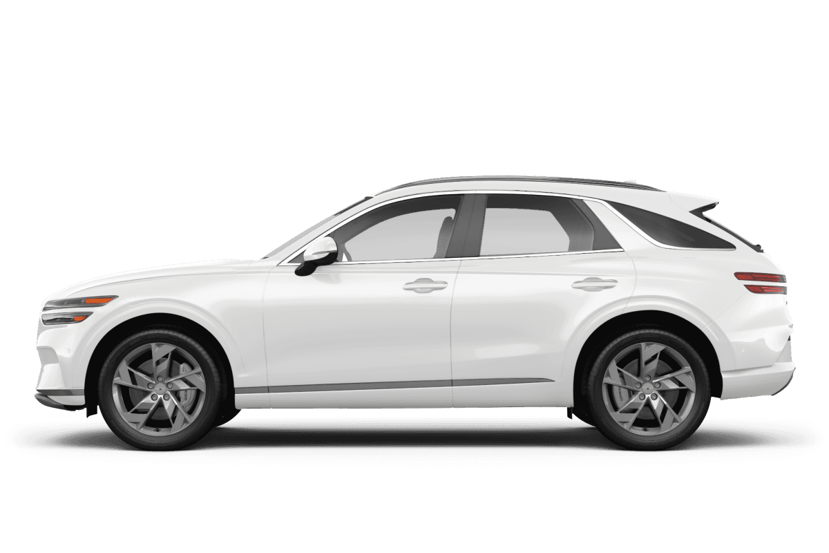 Genesis Electrified GV70 Alta White - Side view Genesis Electrified GV70 Alta White - Side view