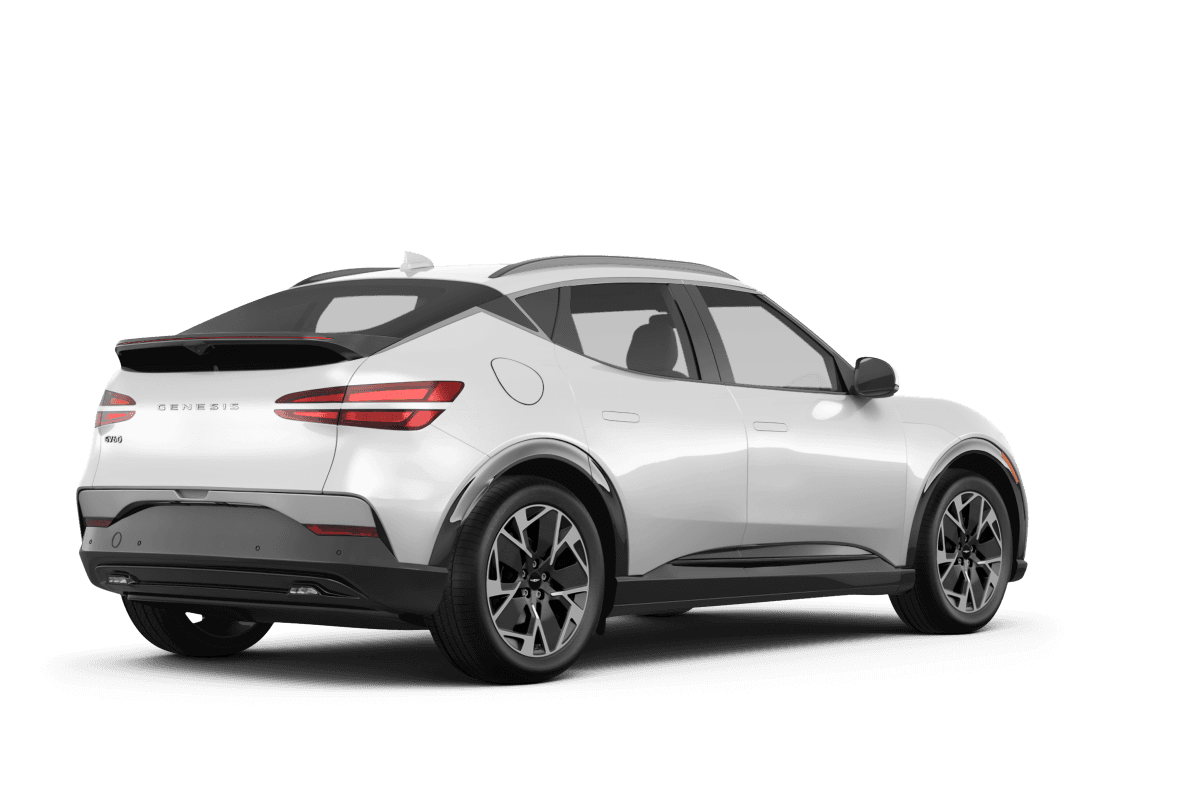 Genesis GV60 Uyuni White Pearl - Back view Genesis GV60 Uyuni White Pearl - Back view