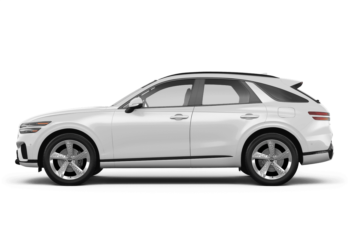 Genesis GV70 Uyuni White Pearl - Side view Genesis GV70 Uyuni White Pearl - Side view