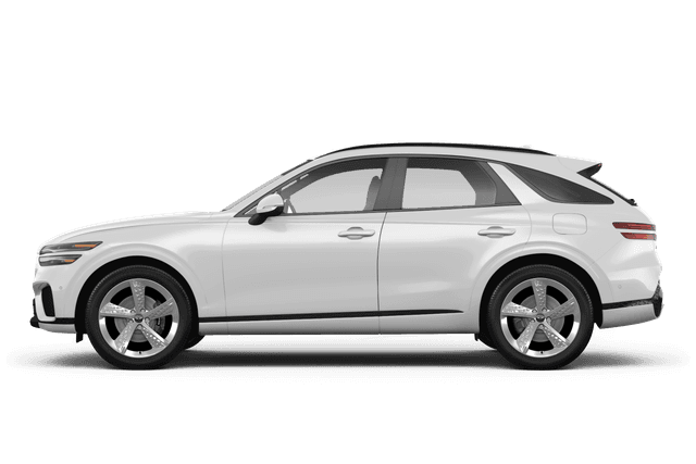 Genesis GV70 Uyuni White Pearl - Side view Genesis GV70 Uyuni White Pearl - Side view
